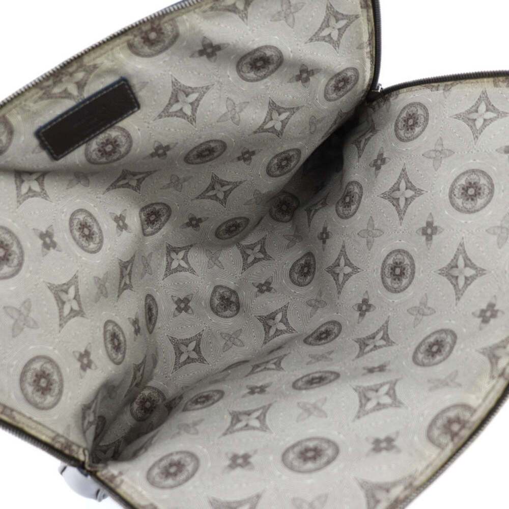 LOUIS VUITTON Authentic Brown Leather Clutch Bag - Picture 7 of 8